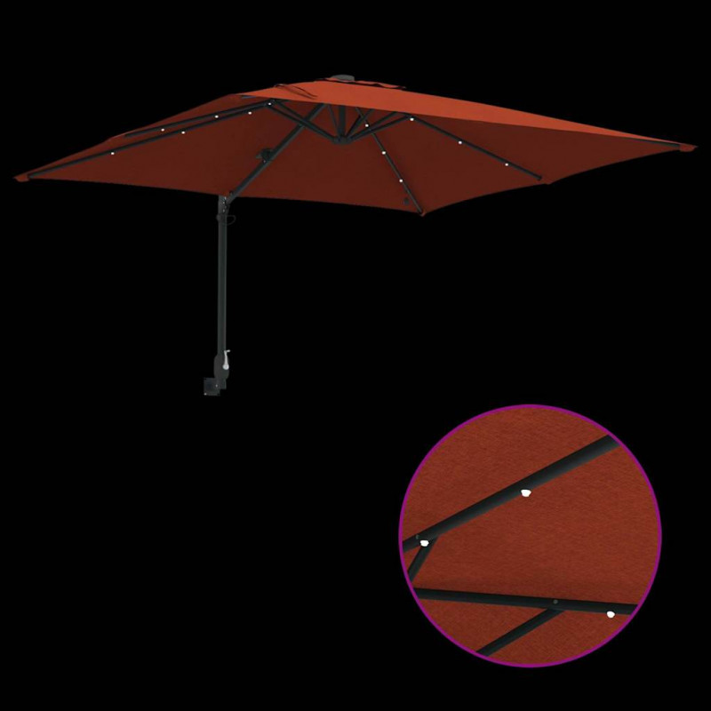 Parasolka ogrodowa terakota 248,5 x 247,5 x 160 cm