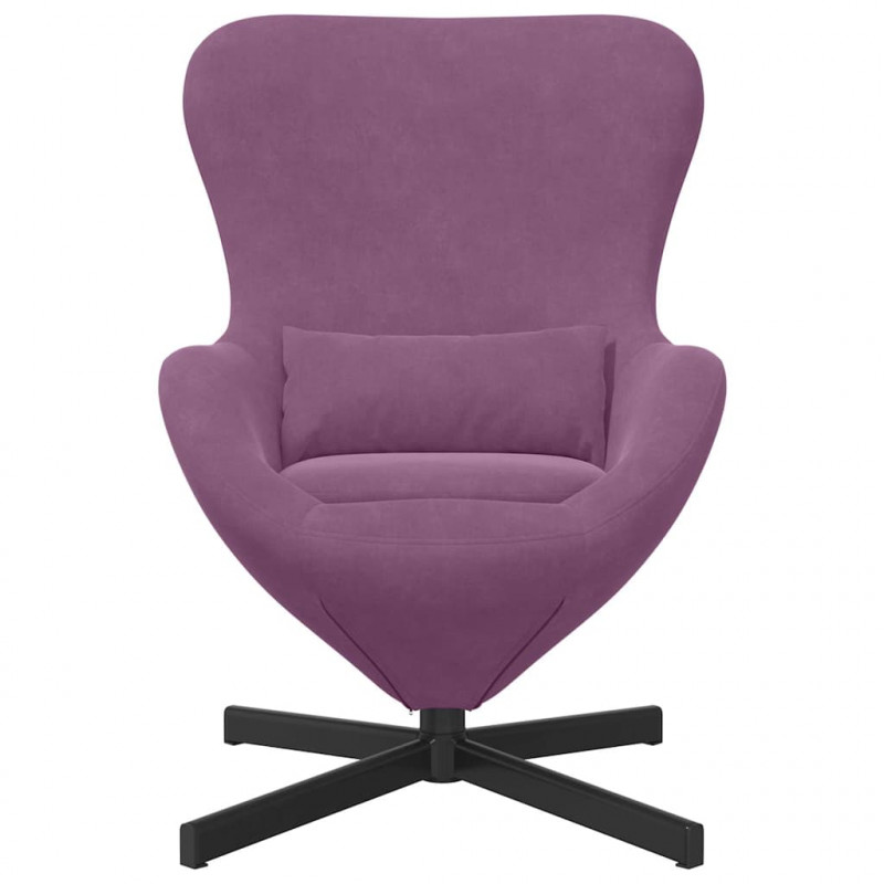 Fotel jajo Fioletowy 63 x 73 x 90 cm Aksamit