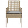 Krzesło Ogrodowe 2 pcs Beżowy 55 x 53 x 85 cm polirattan