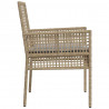 Krzesło Ogrodowe 2 pcs Beżowy 55 x 53 x 85 cm polirattan