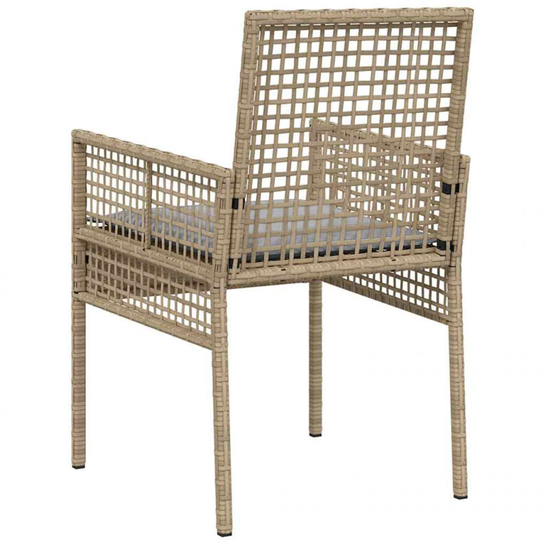Krzesło Ogrodowe 2 pcs Beżowy 55 x 53 x 85 cm polirattan
