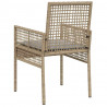 Krzesło Ogrodowe 2 pcs Beżowy 55 x 53 x 85 cm polirattan
