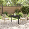 Krzesło Ogrodowe 2 pcs Beżowy 55 x 53 x 85 cm polirattan