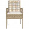 Krzesło Ogrodowe 2 pcs Beżowy 55 x 53 x 85 cm polirattan