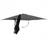 Parasolka ogrodowa Ze LED Lights Czarny 248,5 x 247,5 x 160 cm