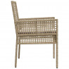 Krzesło Ogrodowe 2 pcs Beżowy 55 x 53 x 85 cm polirattan