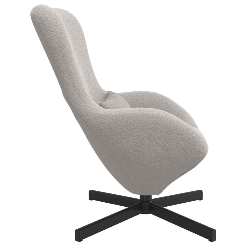 Fotel jajo Jasnoszary 63 x 73 x 90 cm tkanina