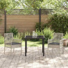 Krzesło Ogrodowe 2 pcs Jasnoszary 55 x 53 x 85 cm polirattan