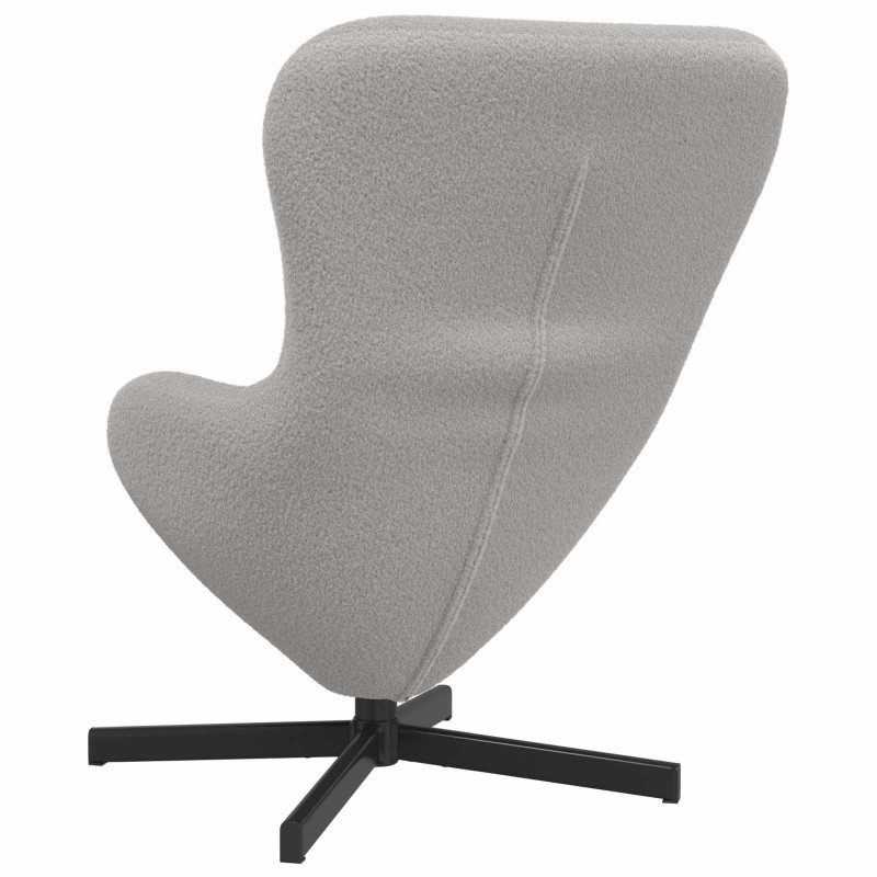 Fotel jajo Jasnoszary 63 x 73 x 90 cm tkanina