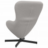 Fotel jajo Jasnoszary 63 x 73 x 90 cm tkanina