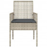 Krzesło Ogrodowe 2 pcs Jasnoszary 55 x 53 x 85 cm polirattan