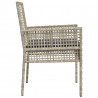 Krzesło Ogrodowe 2 pcs Jasnoszary 55 x 53 x 85 cm polirattan