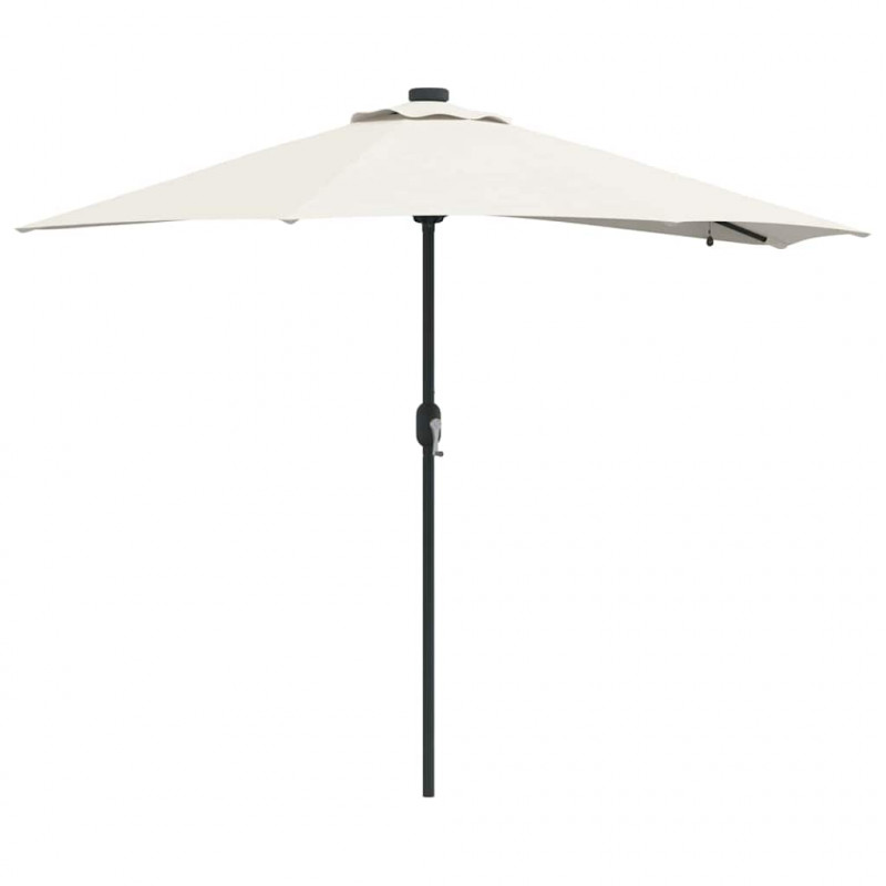 Parasolka ogrodowa piaskowy 294 x 150 x 223 cm Poliester i Stal