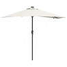 Parasolka ogrodowa piaskowy 294 x 150 x 223 cm Poliester i Stal