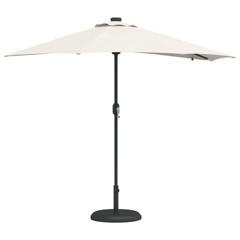 Parasolka ogrodowa piaskowy 294 x 150 x 223 cm Poliester i Stal