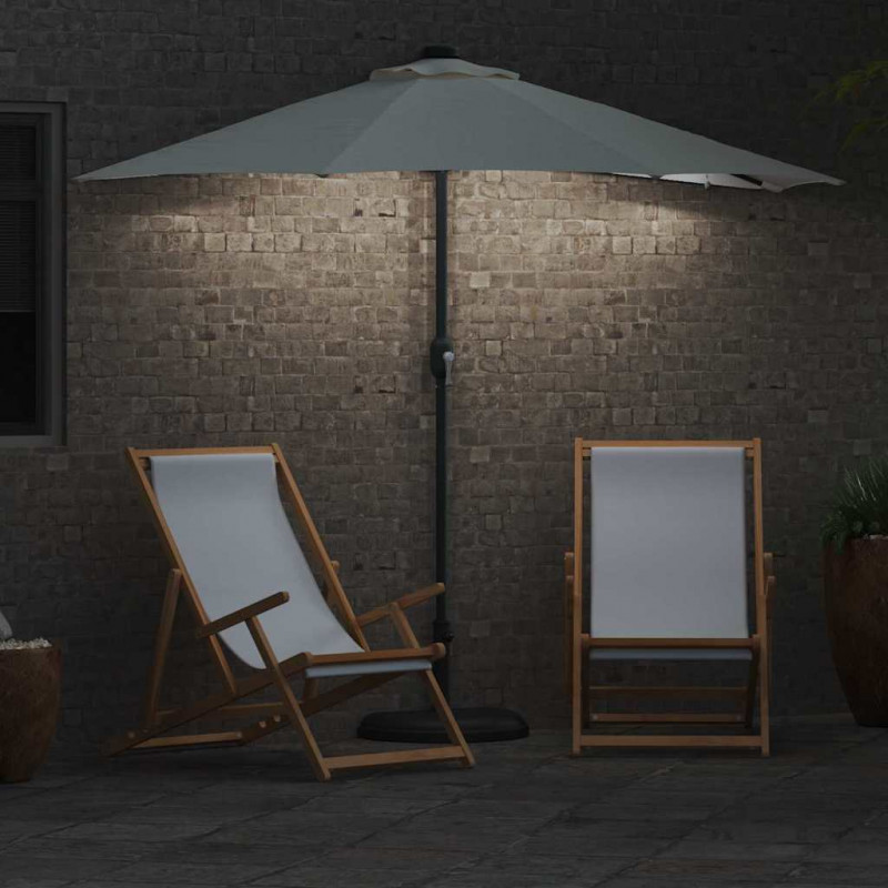 Parasolka ogrodowa piaskowy 294 x 150 x 223 cm Poliester i Stal