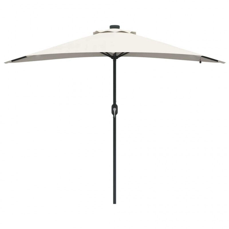 Parasolka ogrodowa piaskowy 294 x 150 x 223 cm Poliester i Stal