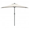 Parasolka ogrodowa piaskowy 294 x 150 x 223 cm Poliester i Stal