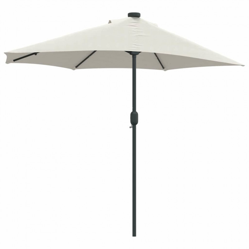 Parasolka ogrodowa piaskowy 294 x 150 x 223 cm Poliester i Stal