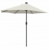 Parasolka ogrodowa piaskowy 294 x 150 x 223 cm Poliester i Stal