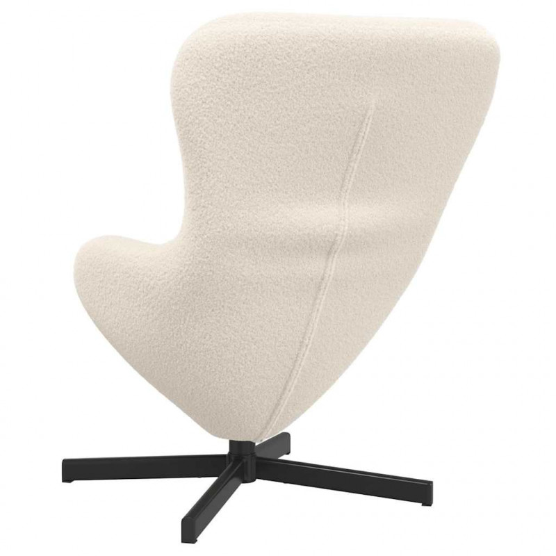 Fotel jajo Kremowy 63 x 73 x 90 cm tkanina