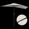 Parasolka ogrodowa piaskowy 294 x 150 x 223 cm Poliester i Stal