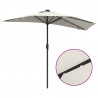 Parasolka ogrodowa piaskowy 294 x 150 x 223 cm Poliester i Stal