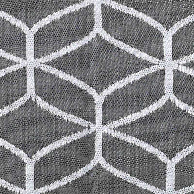 Dywan zewnętrzny Geometryczny ARAKIL Szary i biały 500 x 250 cm