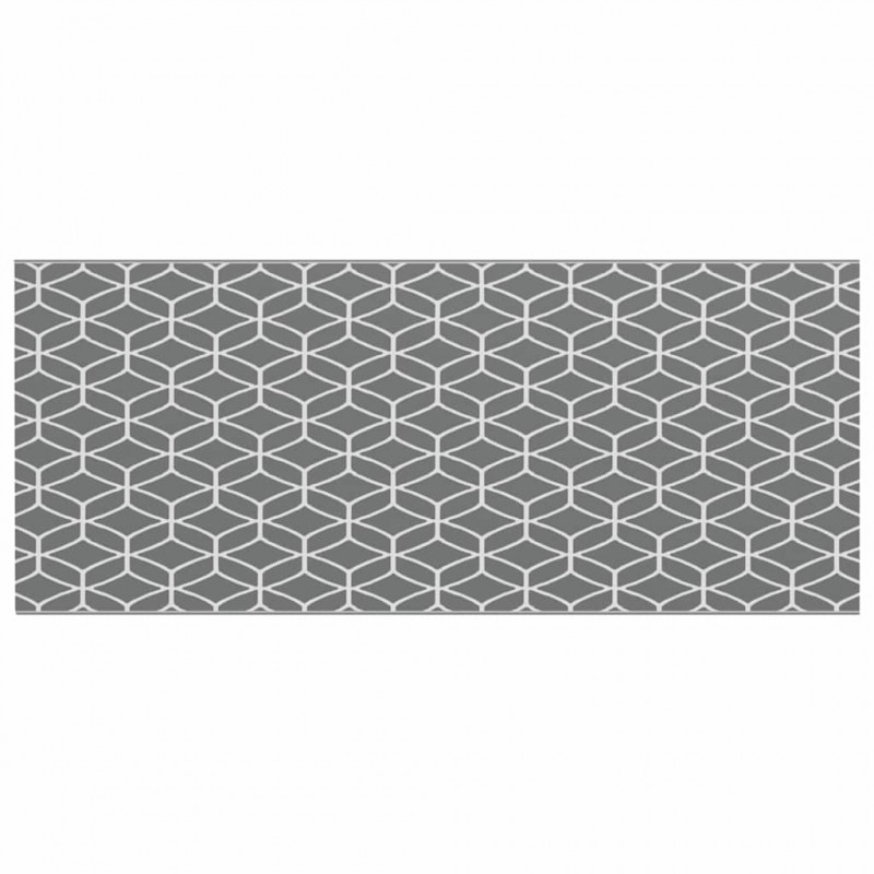 Dywan zewnętrzny Geometryczny ARAKIL Szary i biały 600 x 250 cm