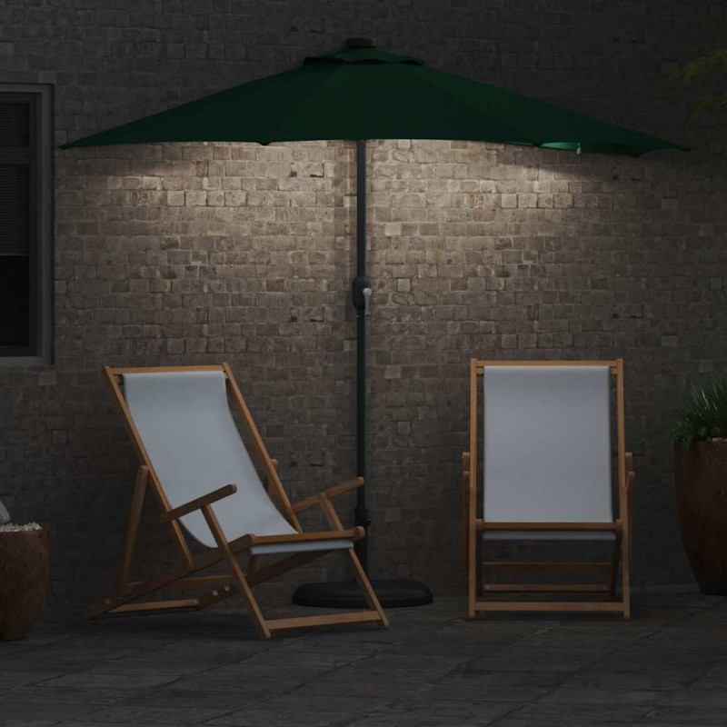 Parasolka ogrodowa Zielony 294 x 150 x 223 cm Poliester i Stal