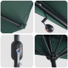 Parasolka ogrodowa Zielony 294 x 150 x 223 cm Poliester i Stal