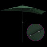 Parasolka ogrodowa Zielony 294 x 150 x 223 cm Poliester i Stal
