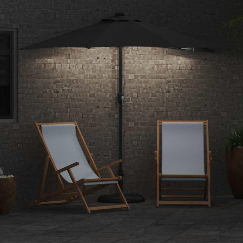Parasolka ogrodowa Antracyt 294 x 150 x 223 cm Poliester i Stal