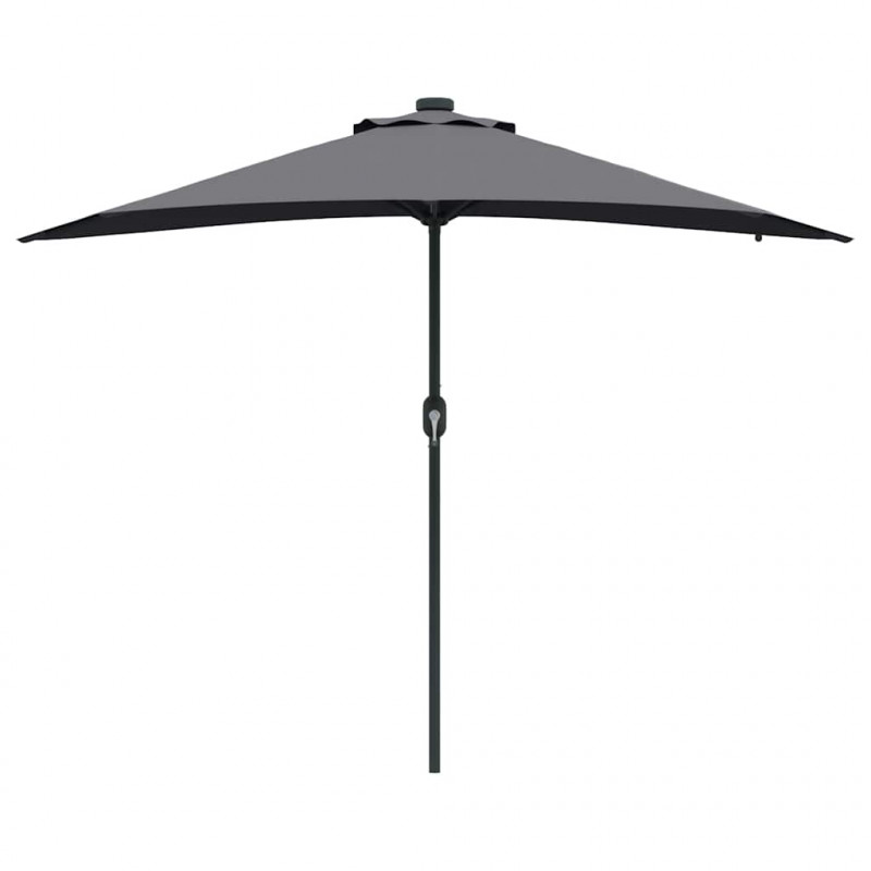 Parasolka ogrodowa Antracyt 294 x 150 x 223 cm Poliester i Stal