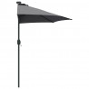 Parasolka ogrodowa Antracyt 294 x 150 x 223 cm Poliester i Stal