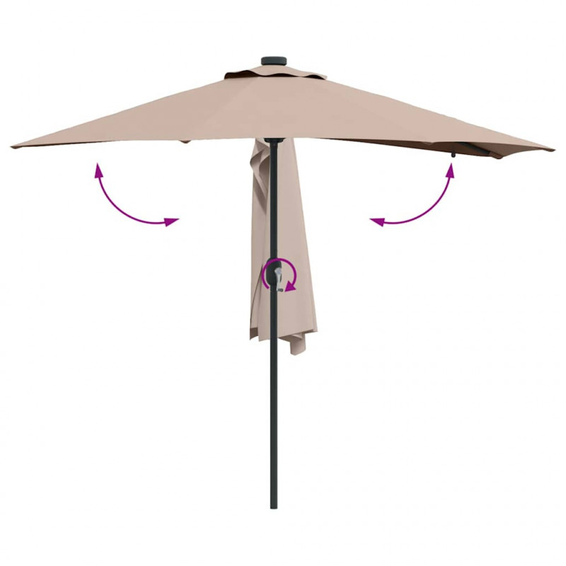 Parasolka ogrodowa Ciemnoszary 294 x 150 x 223 cm
