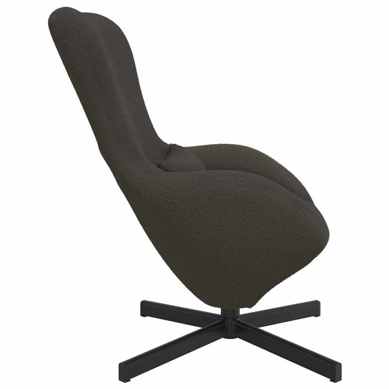Fotel jajo Ciemnoszary 63 x 73 x 90 cm tkanina