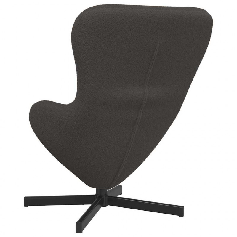 Fotel jajo Ciemnoszary 63 x 73 x 90 cm tkanina
