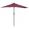 Parasolka ogrodowa Bordeaux Czerwony 294 x 150 x 223 cm