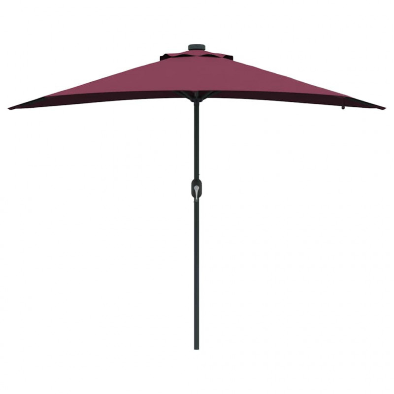 Parasolka ogrodowa Bordeaux Czerwony 294 x 150 x 223 cm
