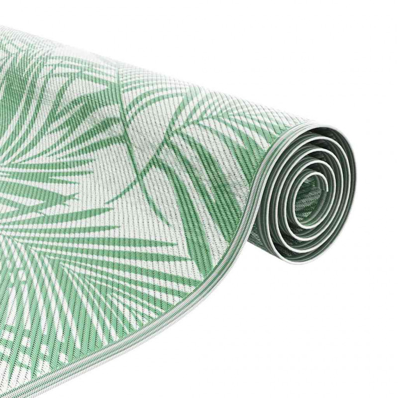 Dywan zewnętrzny Liść ARAKIL Zielony i Biały 400 × 300 cm