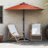 Parasolka ogrodowa terakota 294 x 150 x 223 cm Poliester i Stal