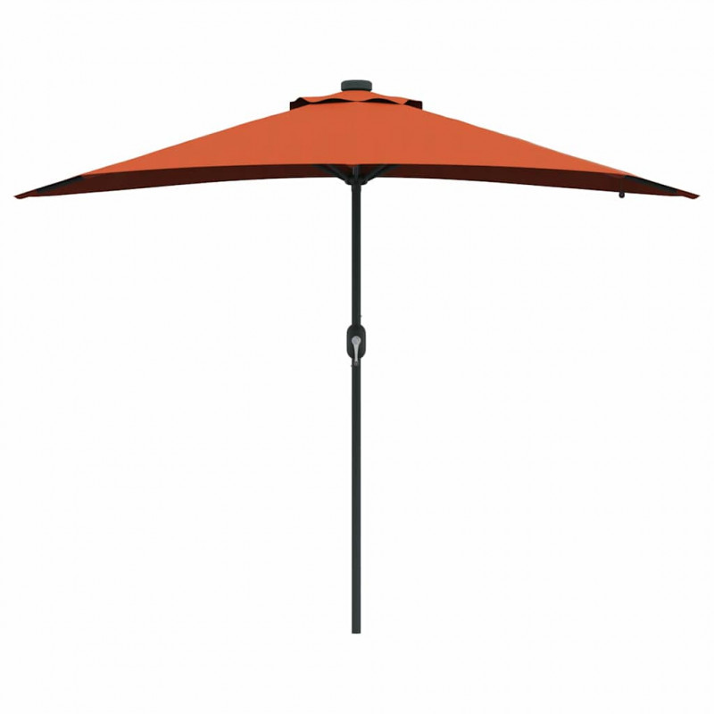 Parasolka ogrodowa terakota 294 x 150 x 223 cm Poliester i Stal