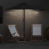 Parasolka ogrodowa Czarny 294 x 150 x 223 cm Poliester i Stal