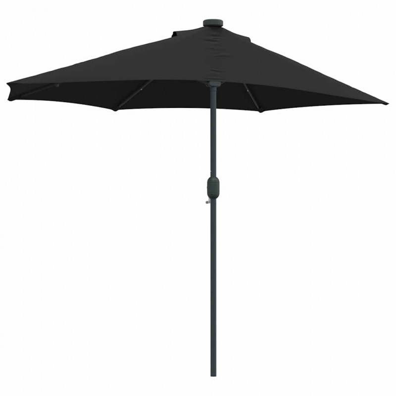 Parasolka ogrodowa Czarny 294 x 150 x 223 cm Poliester i Stal