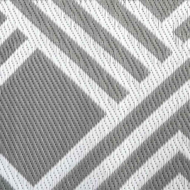 Dywan zewnętrzny Geometryczny ARAKIL Szary i biały 400 × 300 cm