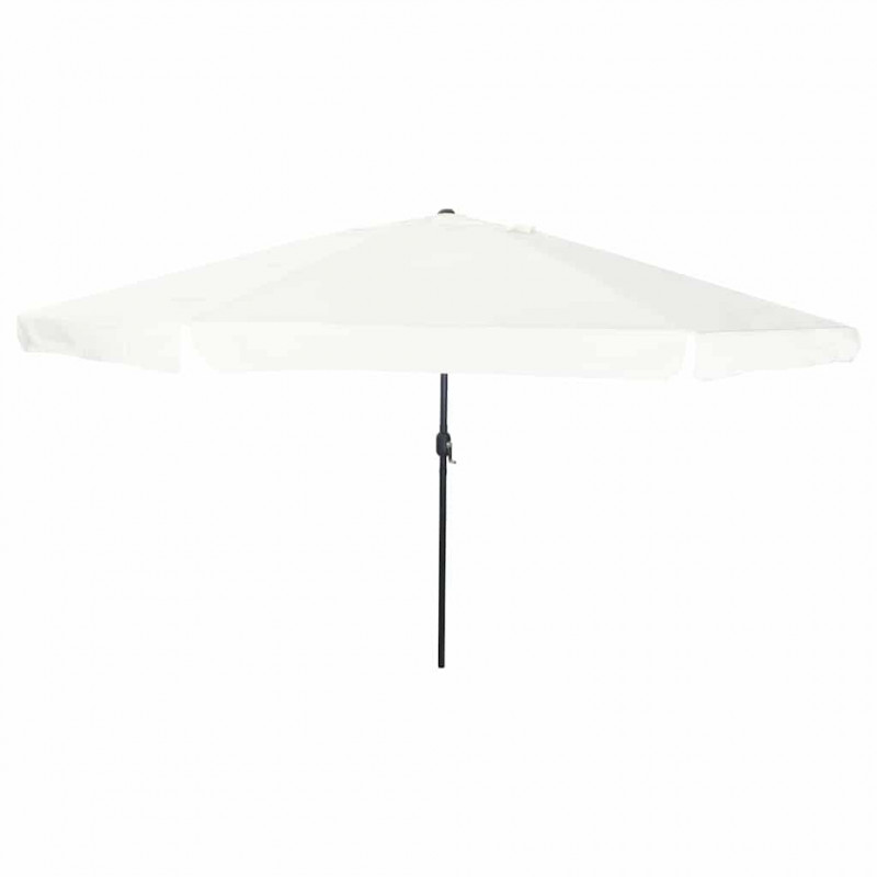 Parasolka ogrodowa piaskowy 394 x 394 x 248 cm Poliester i Stal