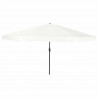 Parasolka ogrodowa piaskowy 394 x 394 x 248 cm Poliester i Stal