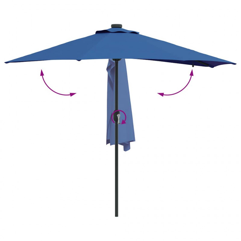 Parasolka ogrodowa Niebieski azur 294 x 150 x 223 cm