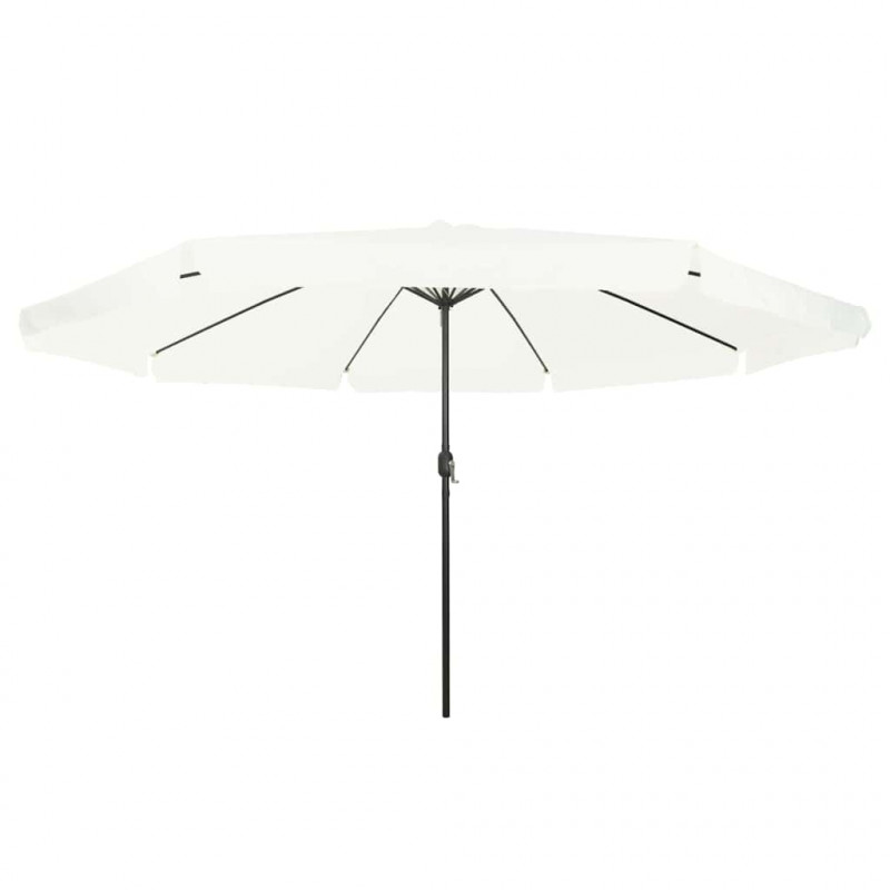 Parasolka ogrodowa piaskowy 394 x 394 x 248 cm Poliester i Stal